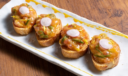 ねぎとろブルスケッタ